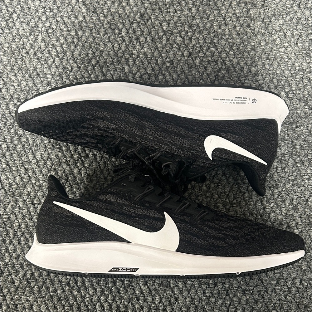 Nike Pegasus 36 Black/White Women’s size 12 NWOB